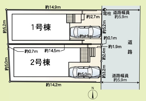 明石市北王子町の区画図