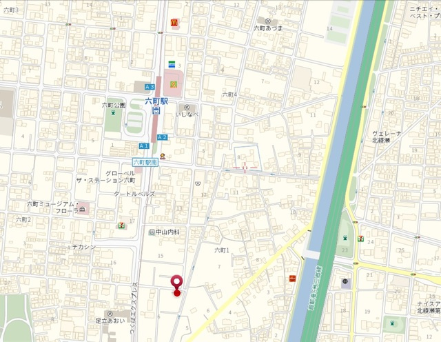 足立区西加平２丁目の賃貸マンションの地図|★案内図★