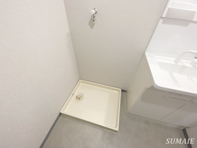 サウスウッドの洗面所|室内洗濯機置き場です！