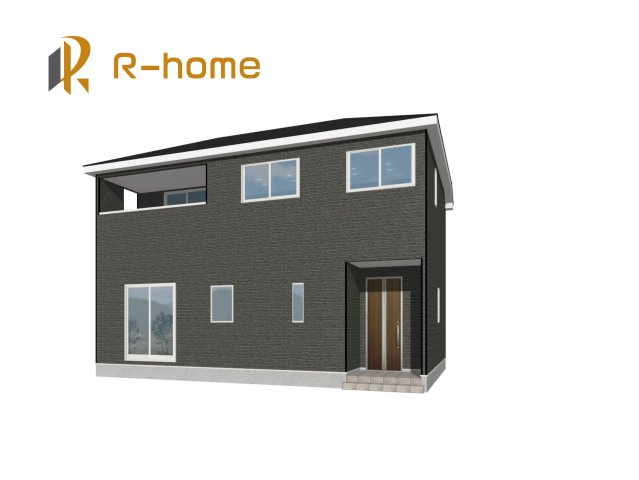 つくばみらい市小絹第4　新築戸建て　2号棟の外観パース|2026年4月完成予定！近隣の同仕様完成物件をご見学いただけます♪