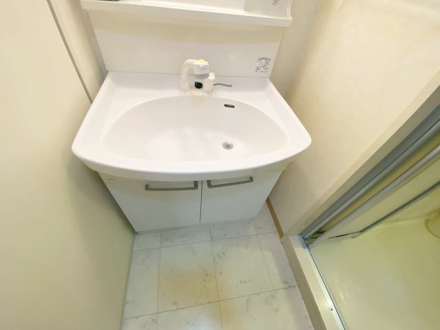 ボヌール宝塚の洗面所|スペースが確保できる洗面所です