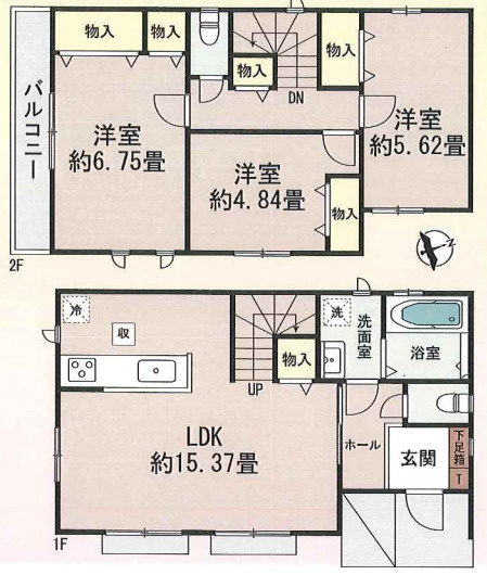 戸建 川越市大字砂の間取り