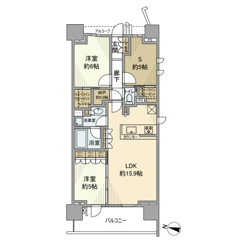スカイティアラ　ウエストの間取り