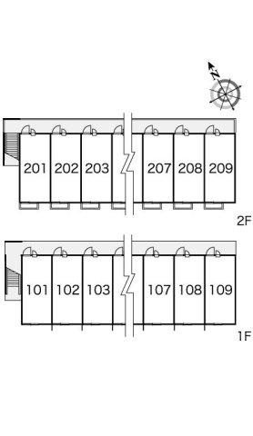 レオパレスフリューゲルの区画図