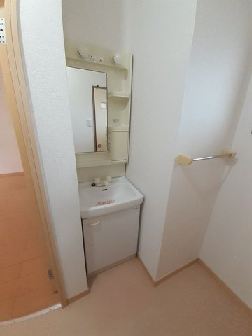 エレガンス鶴の洗面所|脱衣スペースもあります