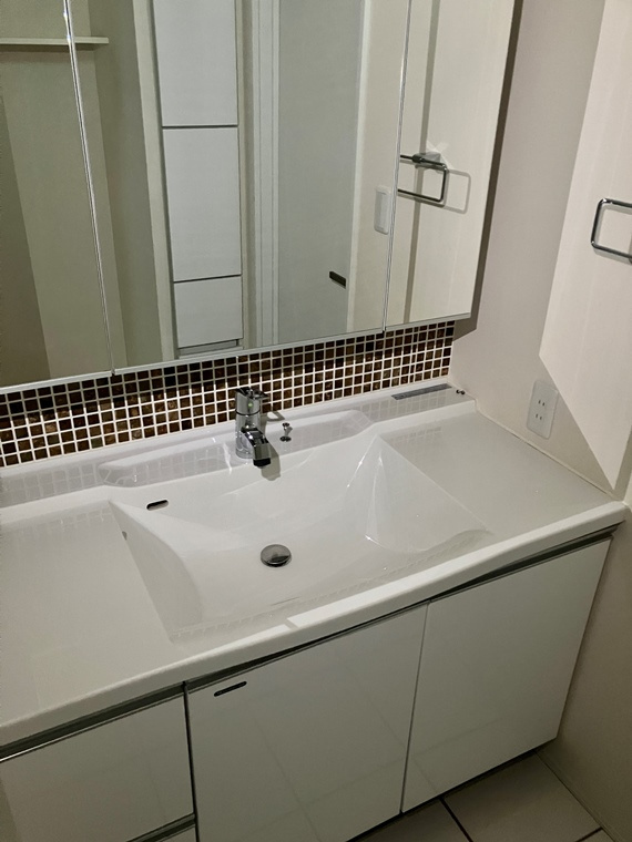 桃井戸建の洗面所