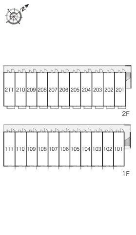 レオパレスルートイレブンの区画図