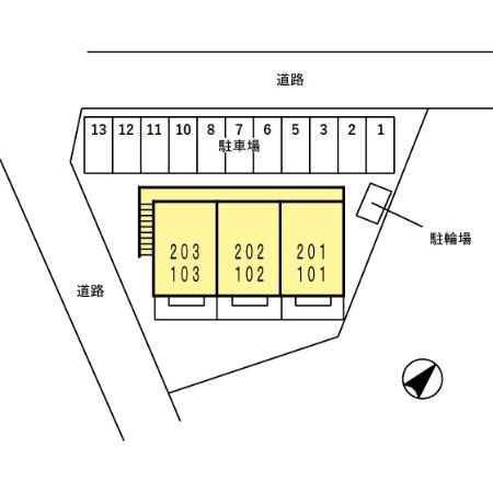リバーサイド向山の区画図