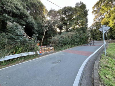 【前面道路含む現地写真】 | 磐田市三ヶ野　宅地山林 | 前面道路及び周辺環境