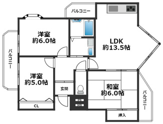 【間取り】 | ル・パレ須磨