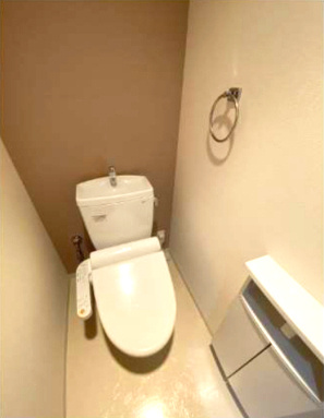 菊池郡菊陽町大字原水の賃貸マンションのトイレ|清潔感のあるトイレです