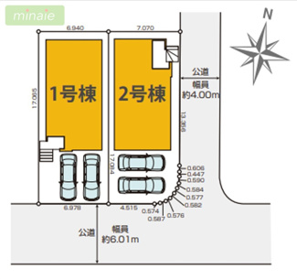 【区画図】 | LDK23帖　リビングイン階段　床暖房　吹抜け　牧の原　1号棟 | 南東角地のため、陽当たりも開放感もたっぷりです♪