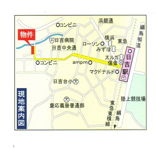 サンシャイン日吉Ⅰの地図