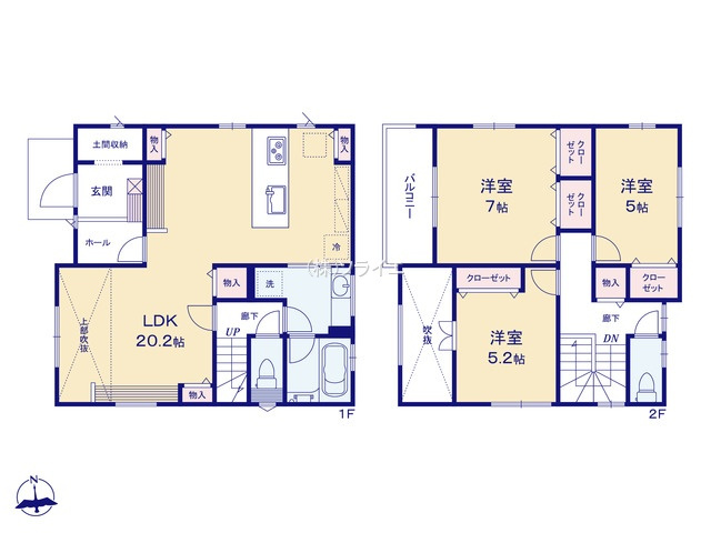 所沢市東狭山ケ丘３丁目　新築戸建　全15棟の間取り