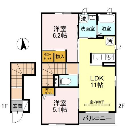 ベルクール加東A棟の間取り