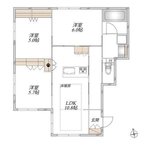 （仮称）田端２丁目メゾンの間取り