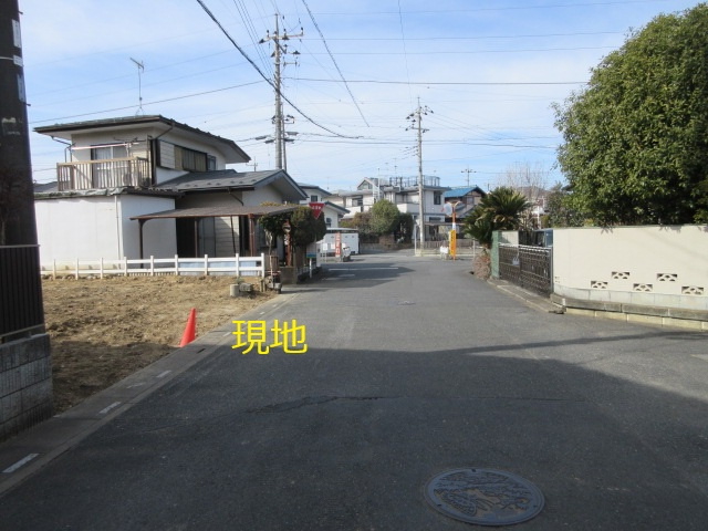 【仲介手数料無料】新築戸建　嵐山町志賀1-43（全1棟）の前面道路含む現地写真