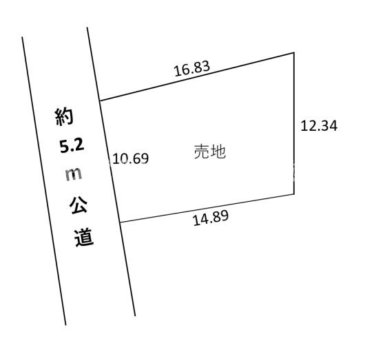 【建築条件なし売地】飯能市原町の区画図