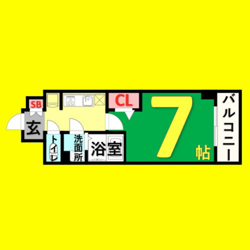 プレサンス桜通ベルノ　名古屋市賃貸　仲介手数料無料の間取り