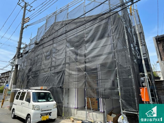 京都市山科区大宅五反畑町　第1期　新築一戸建ての外観|現在の進捗状況です！順調に作業進行中、完成が待ち遠しいです！詳細の間取り等、お気軽にお問い合わせください！
