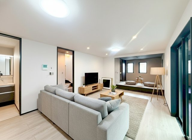 新築分譲住宅　保土ヶ谷・鎌谷町の居間・リビング|使いやすい居間です