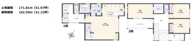 【間取り】 | 船橋市三山9丁目
