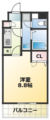 熊本市東区健軍２丁目の賃貸マンションの間取り
