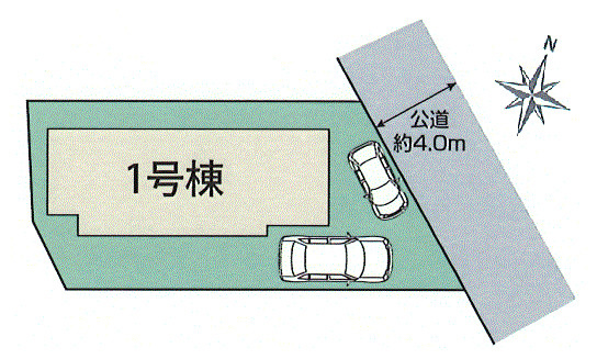 武蔵村山市神明3丁目　新築戸建全1棟の区画図