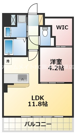熊本市中央区水前寺３丁目の賃貸マンションの間取り