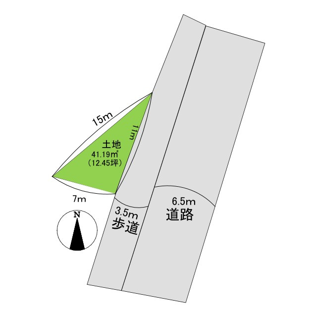 売土地　静岡市葵区大岩本町の土地図|土地図です。