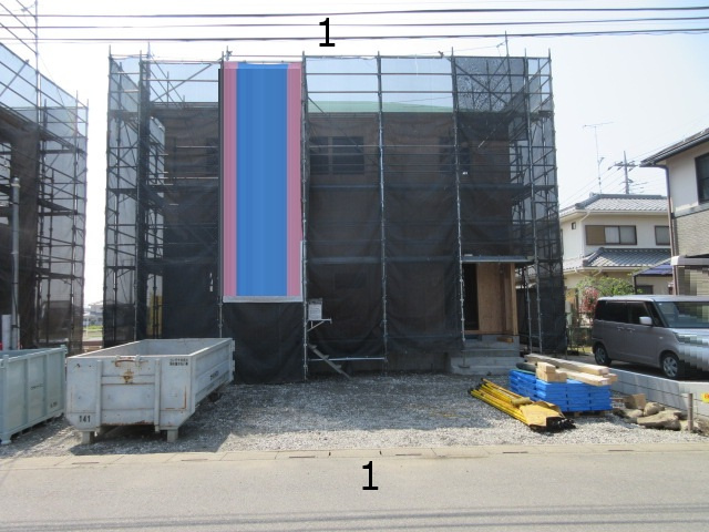 【仲介手数料無料】新築戸建　深谷市中瀬1669-6（全2棟）の前面道路含む現地写真