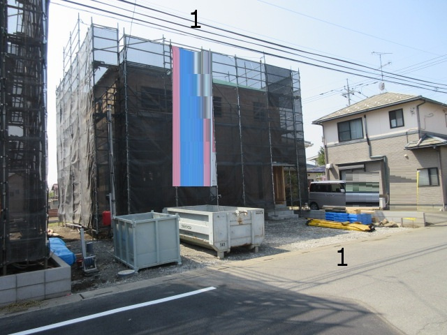 【仲介手数料無料】新築戸建　深谷市中瀬1669-6（全2棟）の前面道路含む現地写真