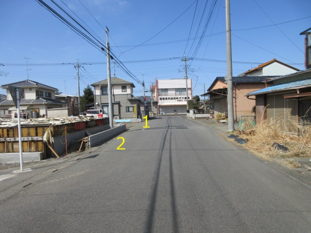 【仲介手数料無料】新築戸建　深谷市中瀬1669-6（全2棟）の前面道路含む現地写真