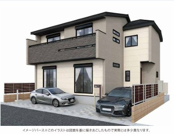 練馬区南大泉3丁目　新築一戸建　西武池袋線　保谷の外観パース