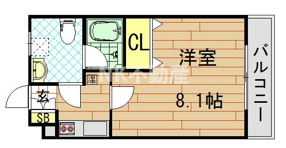 【間取り】 | Ritz小阪（リッツ小阪）（河内小阪賃貸） | 間取りです