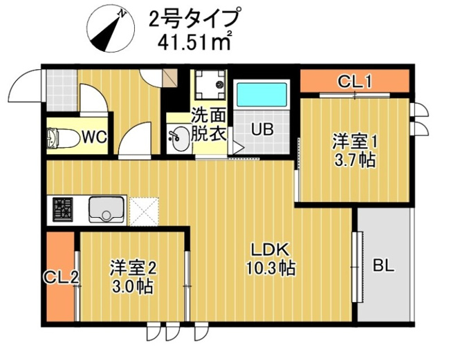 【間取り】 | REGALEST Maple 千早　★プライスホームなら仲介手数料が割引価格です！★