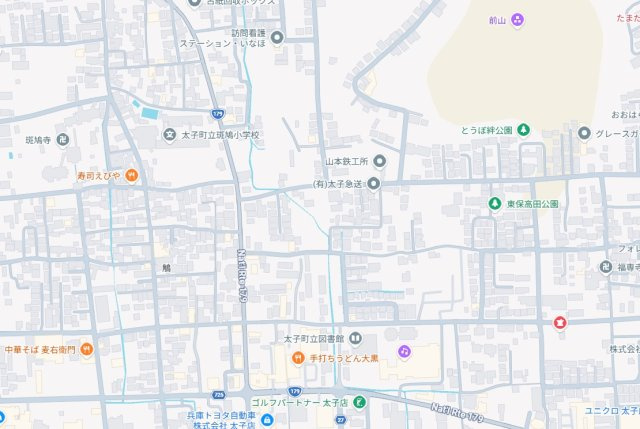 揖保郡太子町佐用岡　新築一戸建ての地図