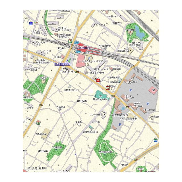 アムール 久々田 の地図