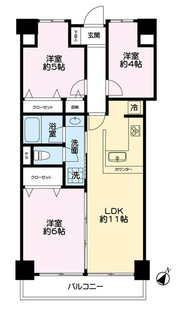 朝日広尾マンションの間取り