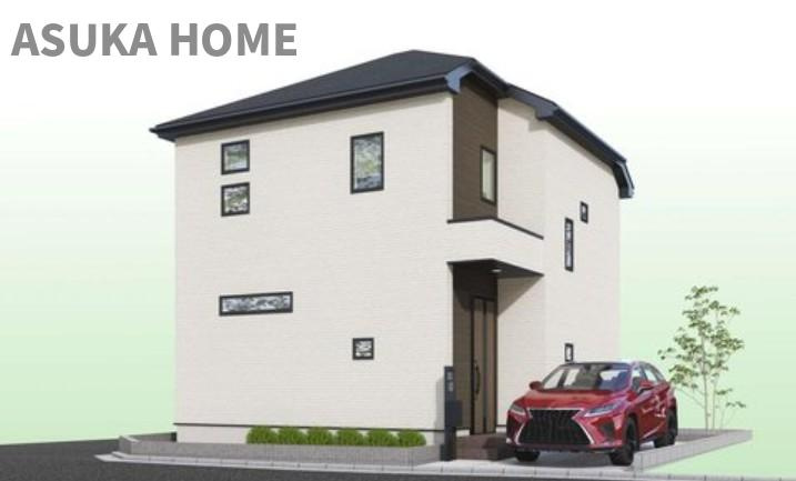 戸塚区汲沢７丁目戸建ての外観パース|横浜市営地下鉄「踊場」駅徒歩9分に立地の新築3LDK戸建です♪スーパーや小学校も近く子育て環境◎