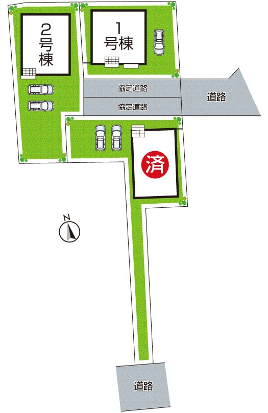 29日(土)30日(日)現地ご見学可能！高槻市唐崎中　全3邸の区画図|全3区画