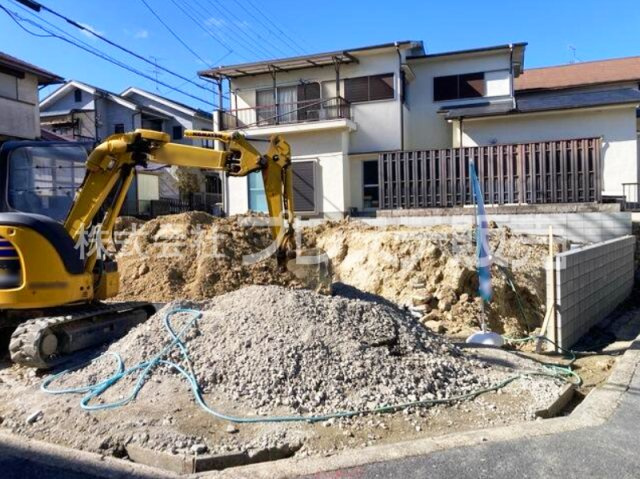 奈良市学園朝日町の新築一戸建のその他|現地写真（宅地の造成工事中に撮影したものです）※現地に係員は常駐しておりません。