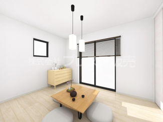 【洋室】 | １階洋室完成イメージ／南向きですので、陽あたり良好です♪