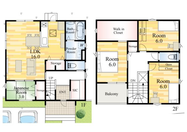 ONEHOUSE 行橋市行事2丁目15号地　新築一戸建ての間取り|キッチン周りに水回りが集約した使いやすい間取り♪
【行橋市　新築一戸建て】