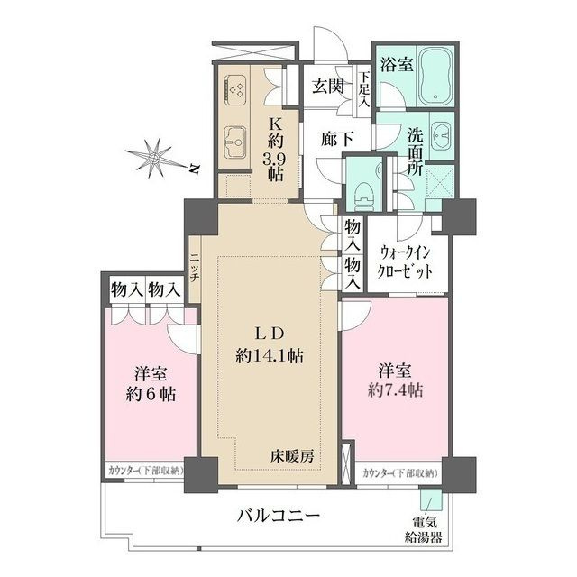 プラウドタワー船橋の間取り