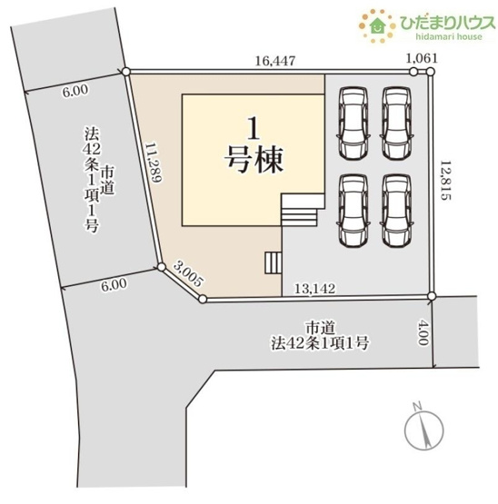 【区画図】 | 第2つくば市城山　新築戸建 | 角地につき日当たり・風通し良好です☆