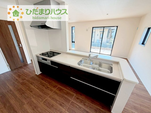 【キッチン】 | 第2つくば市城山　新築戸建 | 3口コンロでお料理する時間も短くなりそうですね(*‘∀‘)