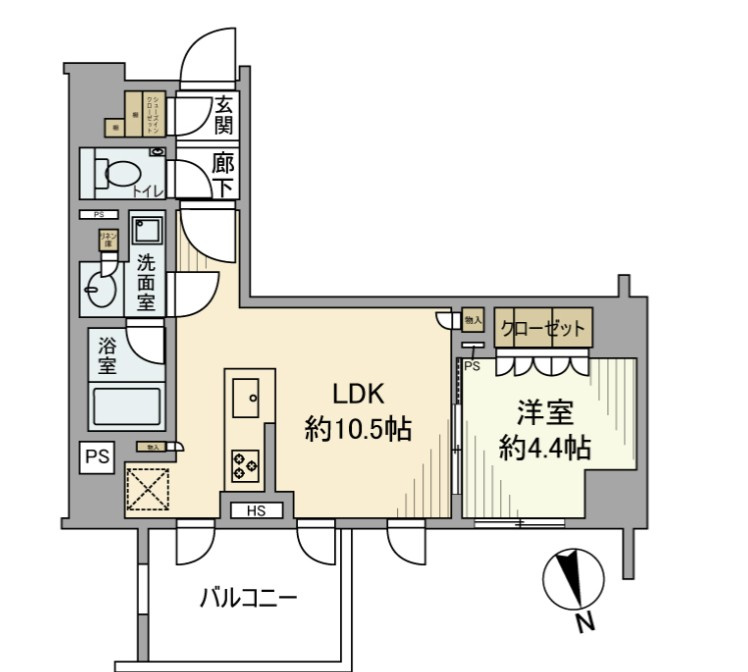 オープンンレジデンシア神楽坂プレイスの間取り