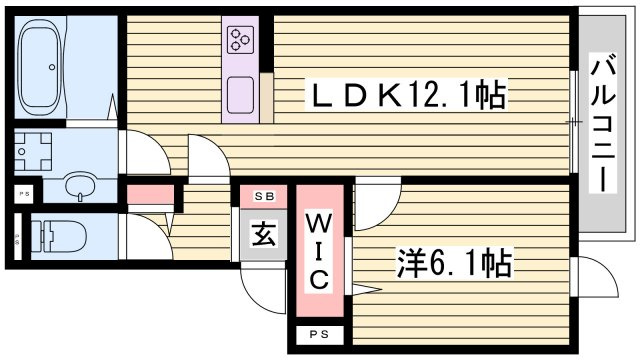 YKメゾン舞子台の間取り