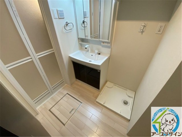 ウィステリアの洗面所|パース写真